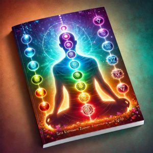 Ebook Chakra-Zauber mit den Chakra-Elementen: Cover zeigt einen Meditierenden mit leuchtenden Chakren.