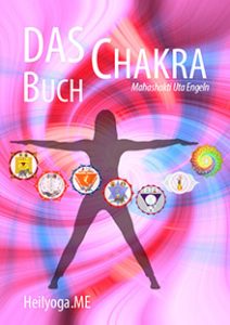 Chakra Buch PDF: Eine Yoga-Übende mit den 7 Chakren auf dem Cover vom Chakra-Buch